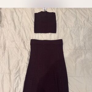 Who What Wear Deep Purple Knit Set